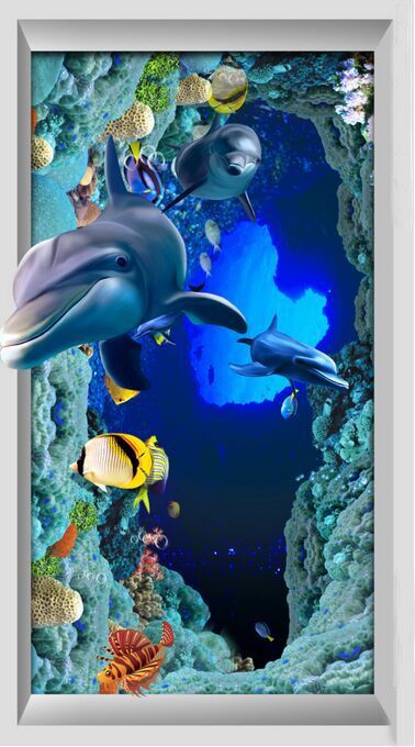 bathroom seaworld picture porcelain wall and floor 3d tile
